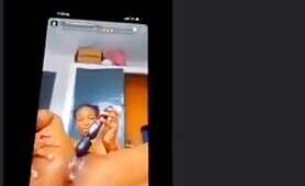 Oduola Tolashe Rubbing A Vibrating Dildo On Her Wet Clitoris Pussy bangerscrib