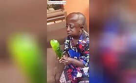 Lady Uses Big Cucumber To Stretch Her Pussy Video
