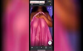 She’s Showing Off Her Massive Boobs In A See-Through Gown On Tango Live Show