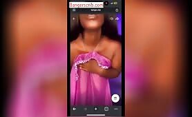 She’s Showing Off Her Massive Boobs In A See-Through Gown On Tango Live Show