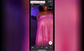 She’s Showing Off Her Massive Boobs In A See-Through Gown On Tango Live Show