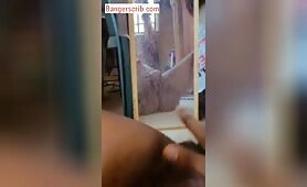Unizik Babe masturbating using mirror