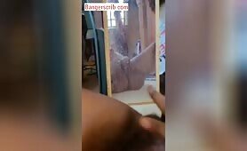 Unizik Babe masturbating using mirror