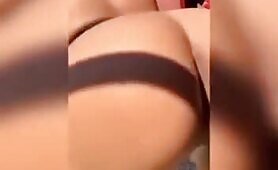 Ebony Dress Twerk No Panties Outdoor