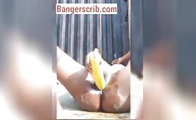 Horny Girl Making Use Of Large Cucumber For Satisfaction 