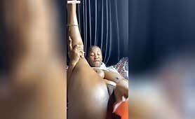 Tolashe masturbating with her sex toy in her wet pussy