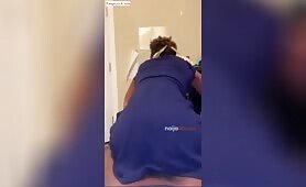 Pulling Her Cloth Up to Ride Dick