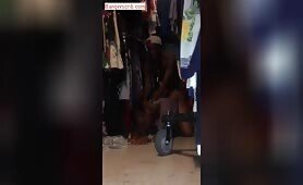 Cotton seller having sex with a customer inside shop
