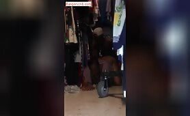 Cotton seller having sex with a customer inside shop