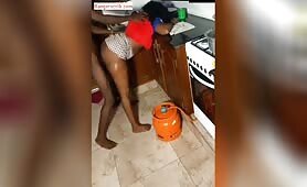 Doggy style in the kitchen fuck video