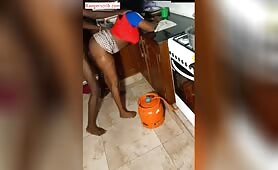 Doggy style in the kitchen fuck video