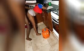 Doggy style in the kitchen fuck video