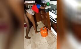 Doggy style in the kitchen fuck video