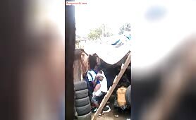 School Girl and a forganizer knacking in a shop video