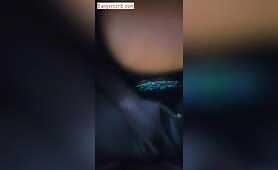 African girl doing self service 