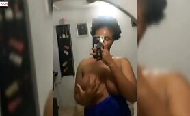 Eunice shows off her breasts in new video