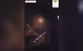 Cheating girlfriend on the phone with her bf while sucking dick