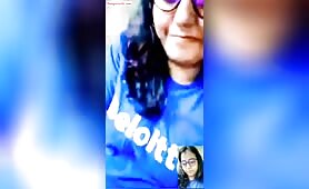 Fat indian girl watching dick masturbation on webcam