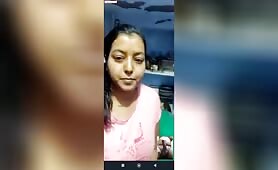 A fat horny indian girl is enjoying bf cock jerking on webcam