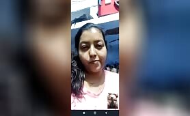 A fat horny indian girl is enjoying bf cock jerking on webcam