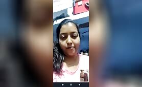 A fat horny indian girl is enjoying bf cock jerking on webcam