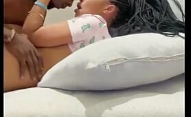 Chopping her clean ass