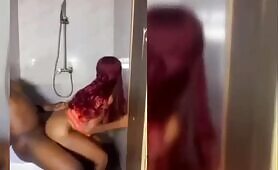 Naija man banging pussy in the toilet