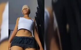 Bad girl goes topless on camera