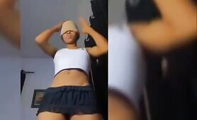 Bad girl goes topless on camera