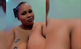 Yvonne Teasing Us With Her Enormous Breast