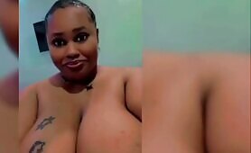 Yvonne Teasing Us With Her Enormous Breast