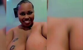 Yvonne Teasing Us With Her Enormous Breast