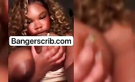 Olivia Kissing Her Massive Boobs