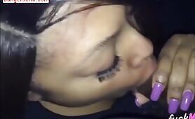 Black Babe Drains Her Friend in Blowjob