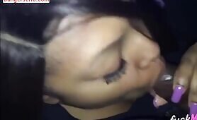 Black Babe Drains Her Friend in Blowjob