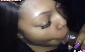 Black Babe Drains Her Friend in Blowjob