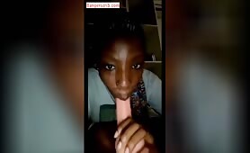 Jellybum Pelumi Of Lagos Sucking Her Dildo Deep Throat