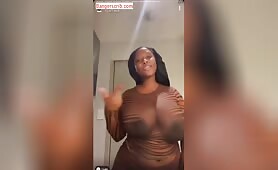 Busty Andiswa Mnchube Flaunting Her Big Boobs In See Through