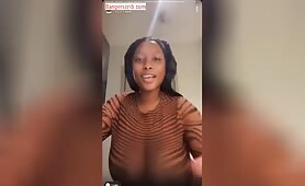 Busty Andiswa Mnchube Flaunting Her Big Boobs In See Through