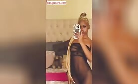 Mzansi Ama2k Girl In Transparent Dress Flaunting Her Naked Body