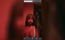 Nigerian Girl Flashing Her Pussy On Buzzcast Live Stream As She Teases