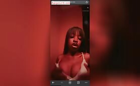 Nigerian Girl Flashing Her Pussy On Buzzcast Live Stream As She Teases